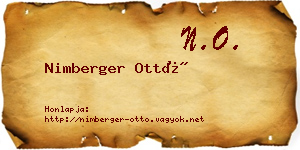 Nimberger Ottó névjegykártya